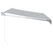 Copertină retractabilă antracit/alb, 3,5x2,5 m, textil/aluminiu - WALTI WALTI
