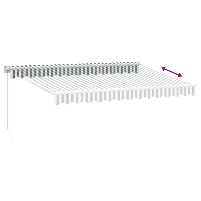Copertină retractabilă antracit/alb, 3,5x2,5 m, textil/aluminiu - WALTI WALTI