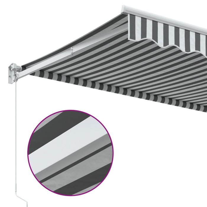 Copertină retractabilă antracit/alb, 3,5x2,5 m, textil/aluminiu - WALTI WALTI