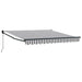 Copertină retractabilă antracit/alb, 3x2,5 m, textil/aluminiu - WALTI WALTI