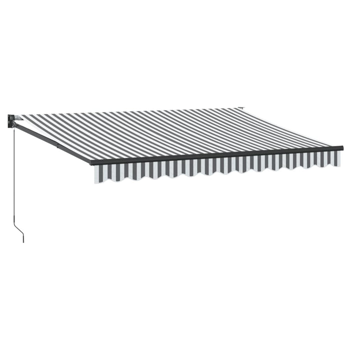 Copertină retractabilă antracit/alb, 3,5x2,5 m, textil/aluminiu - WALTI WALTI