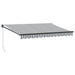Copertină retractabilă antracit/alb, 3,5x2,5 m, textil/aluminiu - WALTI WALTI