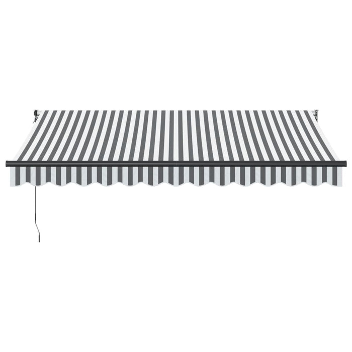 Copertină retractabilă antracit/alb, 3,5x2,5 m, textil/aluminiu - WALTI WALTI