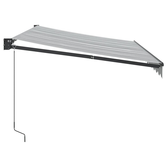 Copertină retractabilă antracit/alb, 3,5x2,5 m, textil/aluminiu - WALTI WALTI