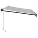 Copertină retractabilă antracit/alb, 3,5x2,5 m, textil/aluminiu - WALTI WALTI