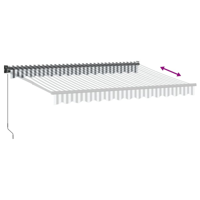 Copertină retractabilă antracit/alb, 3,5x2,5 m, textil/aluminiu - WALTI WALTI