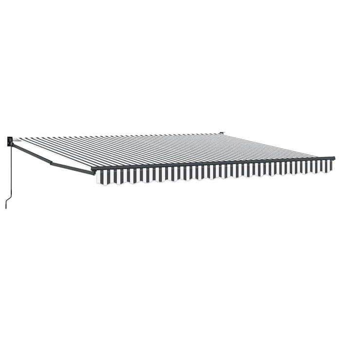 Copertină retractabilă antracit/alb, 4x3 m, textil/aluminiu - WALTI WALTI
