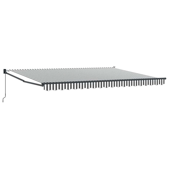 Copertină retractabilă antracit/alb, 4,5x3 m, textil/aluminiu - WALTI WALTI