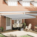 Copertină retractabilă antracit/alb, 4,5x3 m, textil/aluminiu - WALTI WALTI