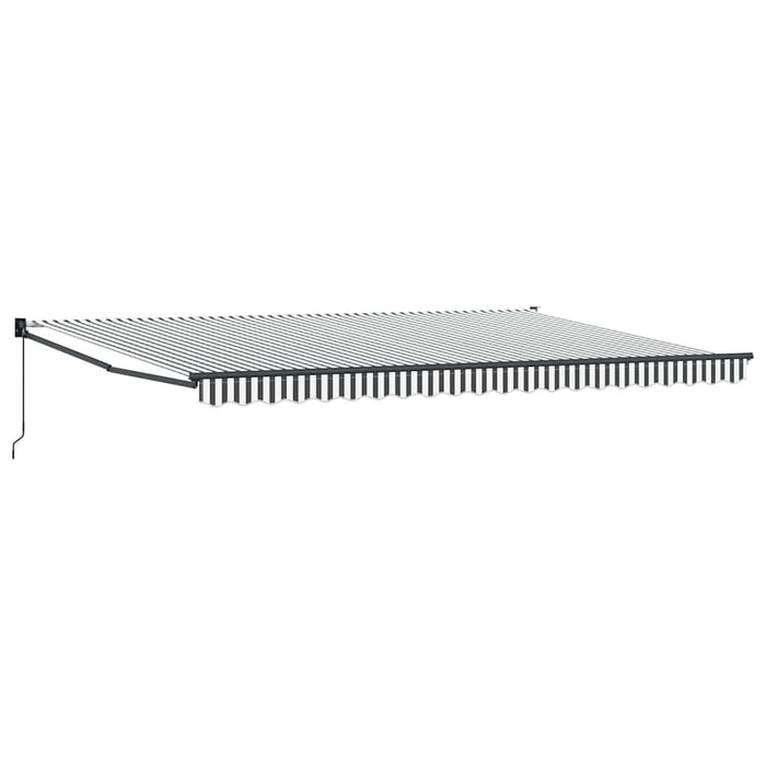 Copertină retractabilă antracit/alb, 5x3 m, textil/aluminiu - WALTI WALTI