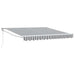 Copertină retractabilă antracit/alb, 3x2,5 m, textil/aluminiu - WALTI WALTI