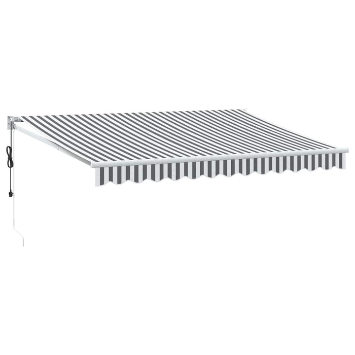 Copertină retractabilă antracit/alb, 3,5x2,5 m, textil/aluminiu - WALTI WALTI