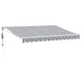 Copertină retractabilă antracit/alb, 3,5x2,5 m, textil/aluminiu - WALTI WALTI