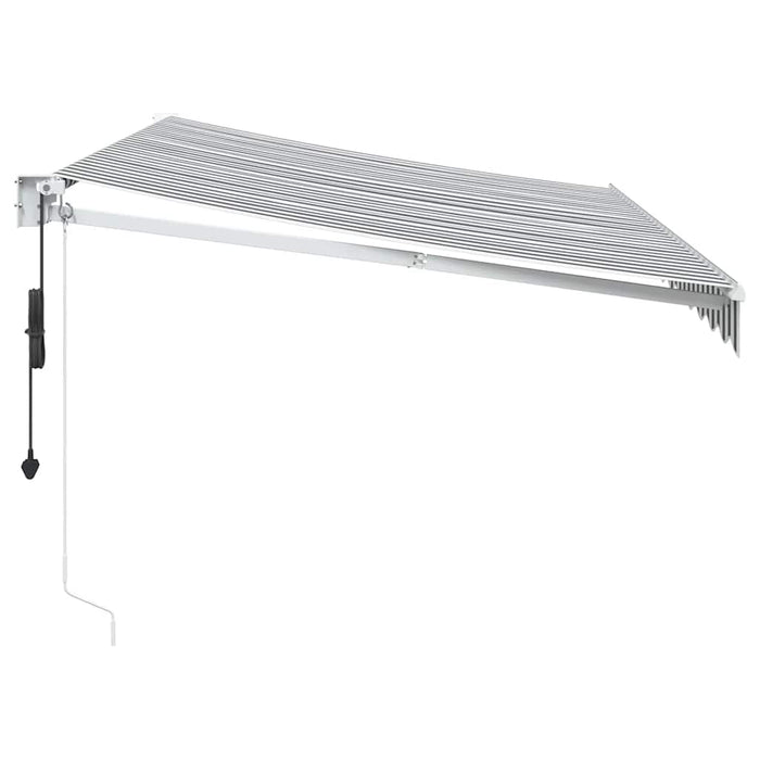 Copertină retractabilă antracit/alb, 3,5x2,5 m, textil/aluminiu - WALTI WALTI