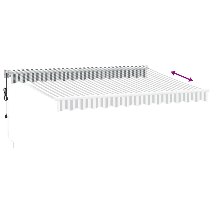Copertină retractabilă antracit/alb, 3,5x2,5 m, textil/aluminiu - WALTI WALTI