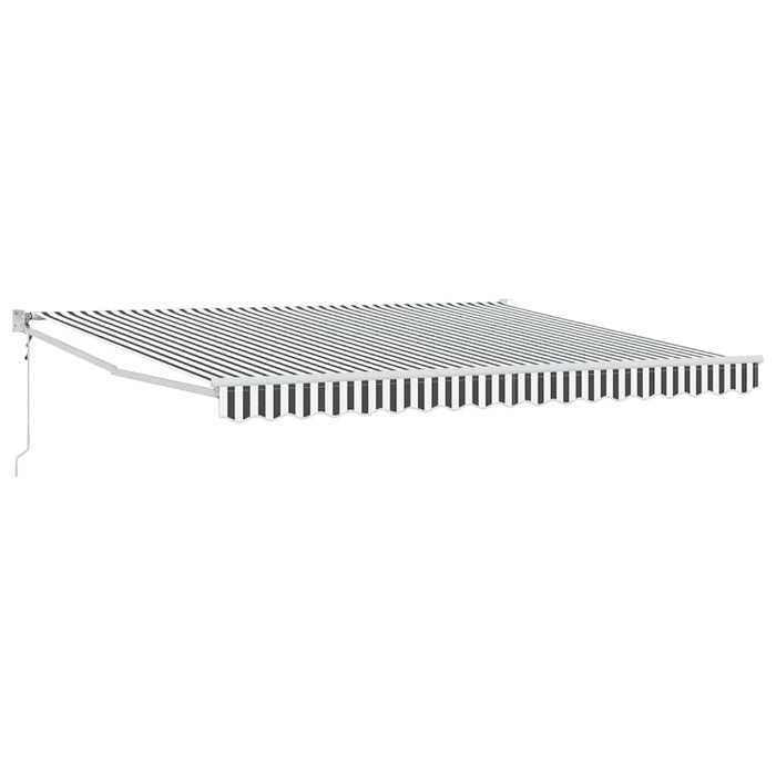 Copertină retractabilă antracit/alb, 4x3 m, textil/aluminiu - WALTI WALTI
