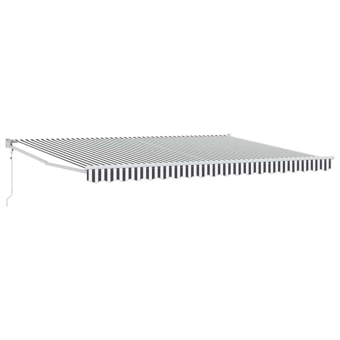 Copertină retractabilă antracit/alb, 4,5x3 m, textil/aluminiu - WALTI WALTI