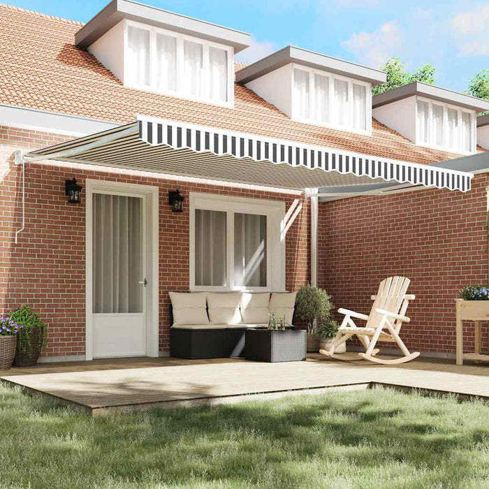 Copertină retractabilă antracit/alb, 4,5x3 m, textil/aluminiu - WALTI WALTI