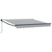 Copertină retractabilă antracit/alb, 3x2,5 m, textil/aluminiu - WALTI WALTI