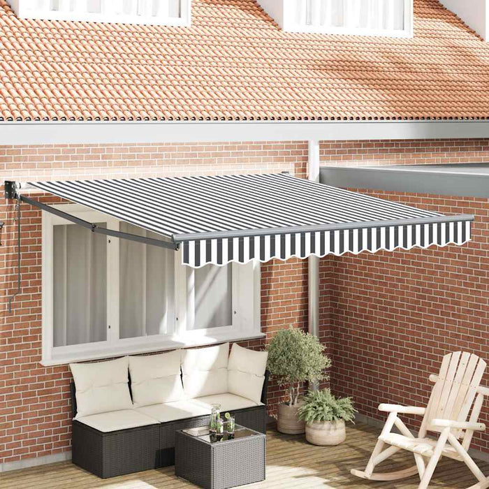 Copertină retractabilă antracit/alb, 3x2,5 m, textil/aluminiu - WALTI WALTI