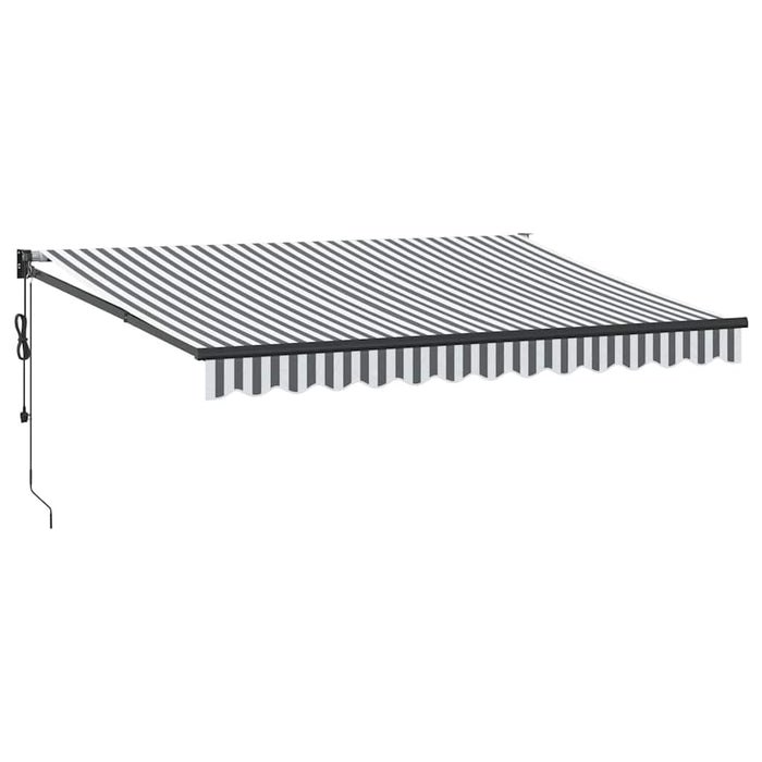 Copertină retractabilă antracit/alb, 3,5x2,5 m, textil/aluminiu - WALTI WALTI
