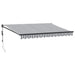 Copertină retractabilă antracit/alb, 3,5x2,5 m, textil/aluminiu - WALTI WALTI
