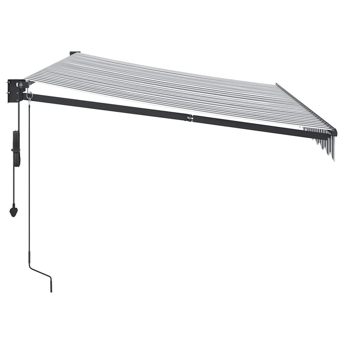 Copertină retractabilă antracit/alb, 3,5x2,5 m, textil/aluminiu - WALTI WALTI