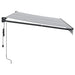Copertină retractabilă antracit/alb, 3,5x2,5 m, textil/aluminiu - WALTI WALTI