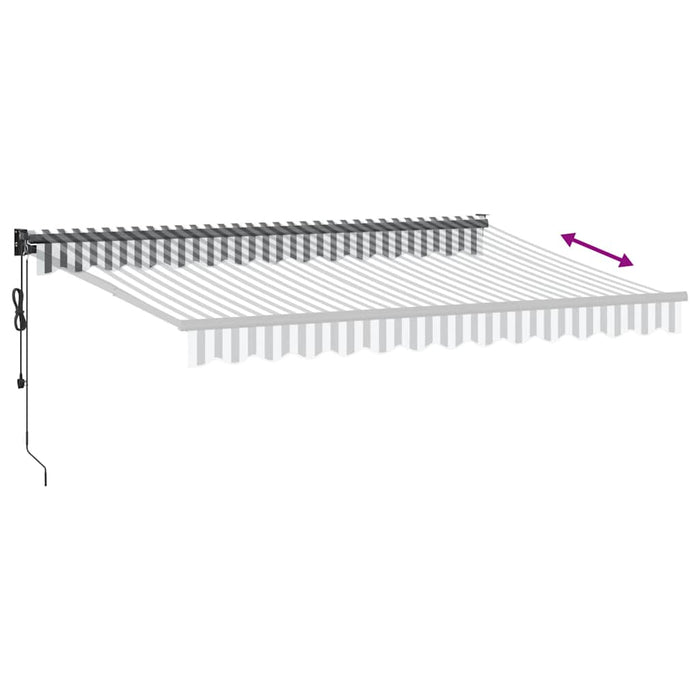 Copertină retractabilă antracit/alb, 3,5x2,5 m, textil/aluminiu - WALTI WALTI