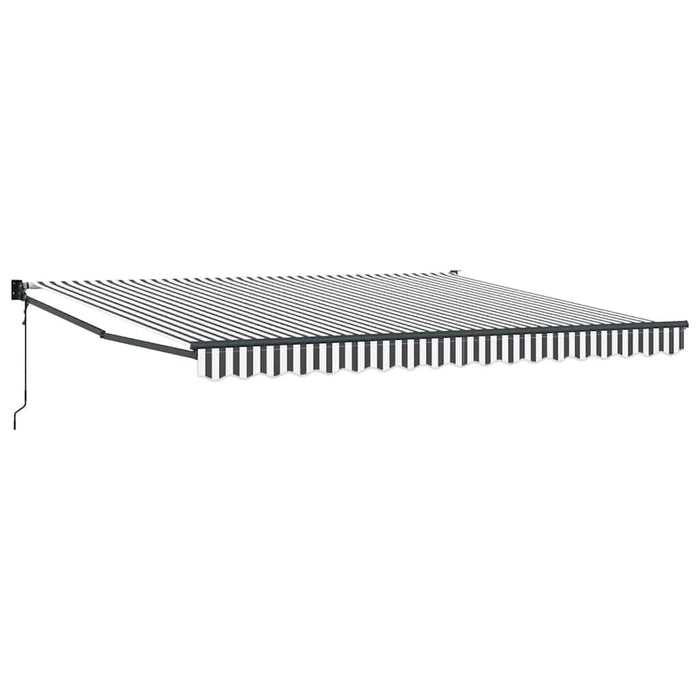 Copertină retractabilă antracit/alb, 4x3 m, textil/aluminiu - WALTI WALTI