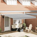 Copertină retractabilă antracit/alb, 4x3 m, textil/aluminiu - WALTI WALTI