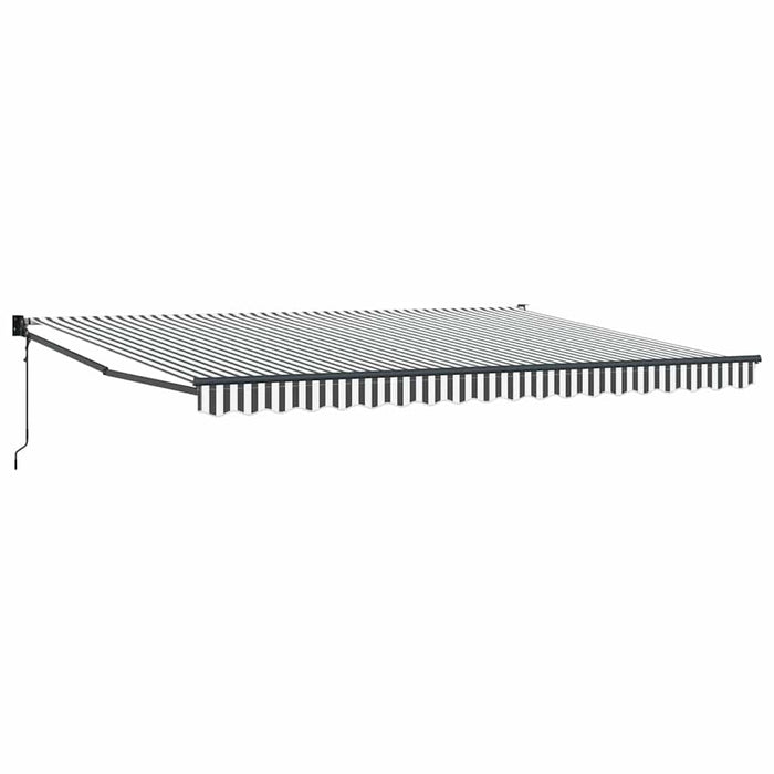 Copertină retractabilă antracit/alb, 4,5x3 m, textil/aluminiu - WALTI WALTI