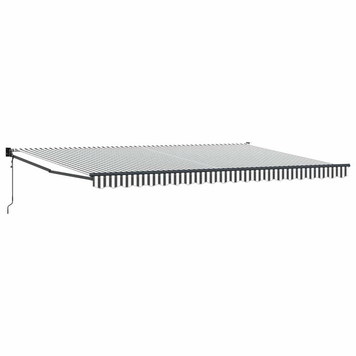 Copertină retractabilă antracit/alb, 5x3 m, textil/aluminiu - WALTI WALTI
