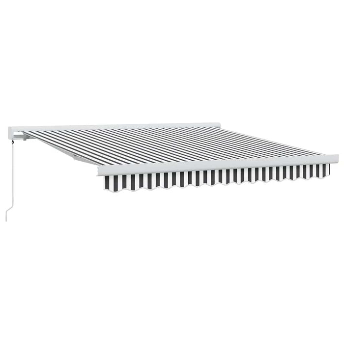 Copertină retractabilă antracit/alb, 3x2,5 m, textil/aluminiu - WALTI WALTI