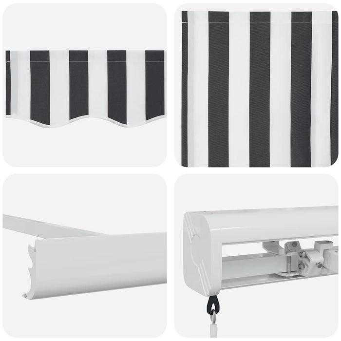 Copertină retractabilă antracit/alb, 3x2,5 m, textil/aluminiu - WALTI WALTI