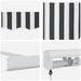 Copertină retractabilă antracit/alb, 3x2,5 m, textil/aluminiu - WALTI WALTI