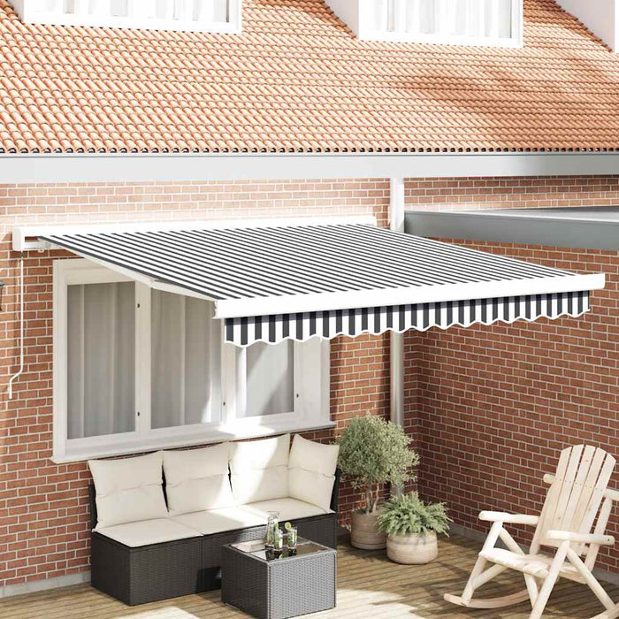 Copertină retractabilă antracit/alb, 3x2,5 m, textil/aluminiu - WALTI WALTI