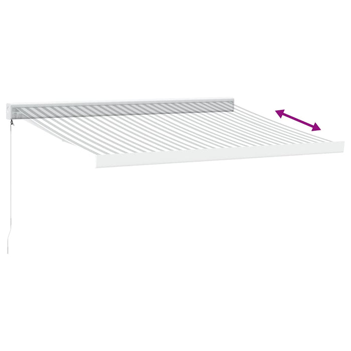 Copertină retractabilă antracit/alb, 3,5x2,5 m, textil/aluminiu - WALTI WALTI