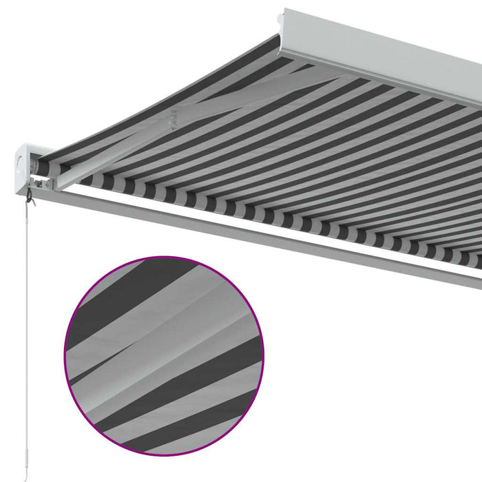 Copertină retractabilă antracit/alb, 3,5x2,5 m, textil/aluminiu - WALTI WALTI