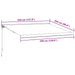 Copertină retractabilă antracit/alb, 3,5x2,5 m, textil/aluminiu - WALTI WALTI