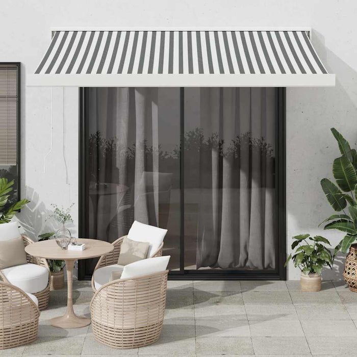 Copertină retractabilă antracit/alb, 3,5x2,5 m, textil/aluminiu - WALTI WALTI