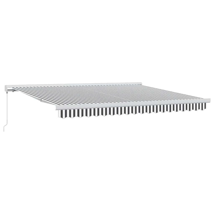 Copertină retractabilă antracit/alb, 4x3 m, textil/aluminiu - WALTI WALTI