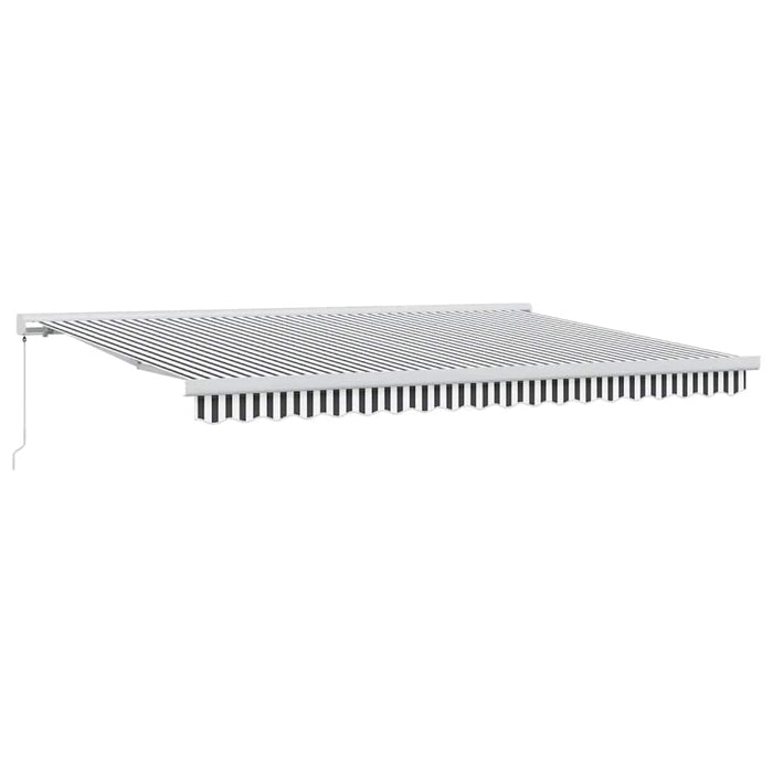 Copertină retractabilă antracit/alb, 4,5x3 m, textil/aluminiu - WALTI WALTI