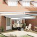Copertină retractabilă antracit/alb, 4,5x3 m, textil/aluminiu - WALTI WALTI