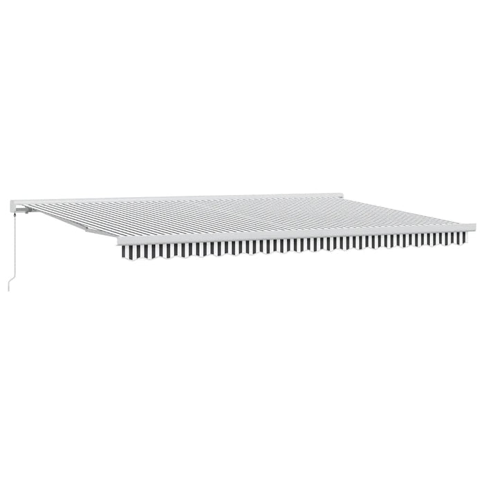 Copertină retractabilă antracit/alb, 5x3 m, textil/aluminiu - WALTI WALTI