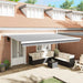 Copertină retractabilă antracit/alb, 5x3 m, textil/aluminiu - WALTI WALTI