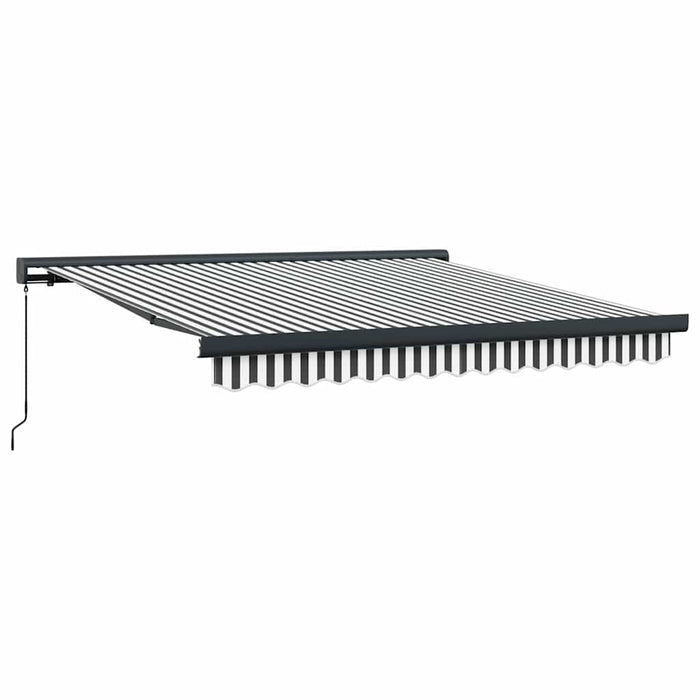 Copertină retractabilă antracit/alb, 3x2,5 m, textil/aluminiu - WALTI WALTI
