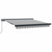 Copertină retractabilă antracit/alb, 3x2,5 m, textil/aluminiu - WALTI WALTI