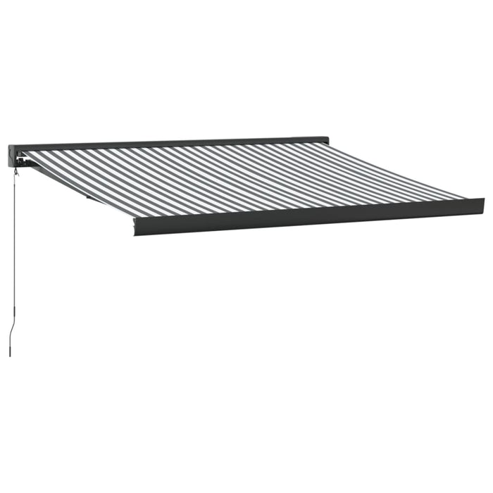 Copertină retractabilă antracit/alb, 3,5x2,5 m, textil/aluminiu - WALTI WALTI