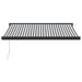 Copertină retractabilă antracit/alb, 3,5x2,5 m, textil/aluminiu - WALTI WALTI